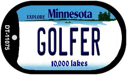 Golfer Minnesota Novelty Metal Dog Tag Necklace DT-11075