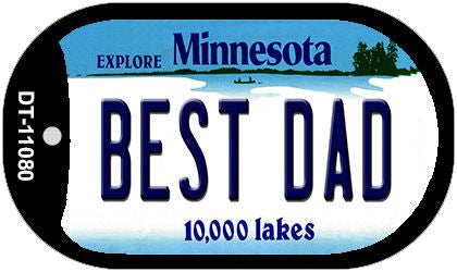 Best Dad Minnesota Novelty Metal Dog Tag Necklace DT-11080