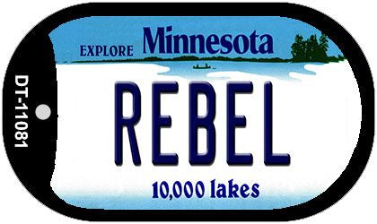 Rebel Minnesota Novelty Metal Dog Tag Necklace DT-11081