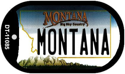 Montana Novelty Metal Dog Tag Necklace DT-11085