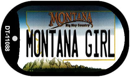 Montana Girl Novelty Metal Dog Tag Necklace DT-11088