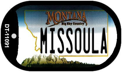 Missoula Montana Novelty Metal Dog Tag Necklace DT-11091