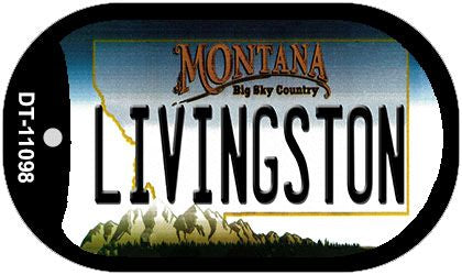 Livingston Montana Novelty Metal Dog Tag Necklace DT-11098