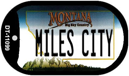 Miles City Montana Novelty Metal Dog Tag Necklace DT-11099