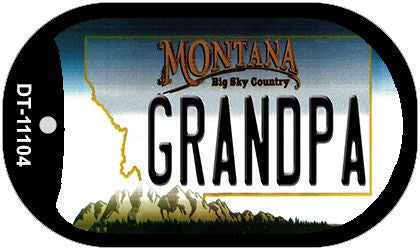 Grandpa Montana Novelty Metal Dog Tag Necklace DT-11104