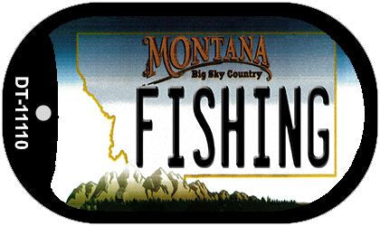 Fishing Montana Novelty Metal Dog Tag Necklace DT-11110