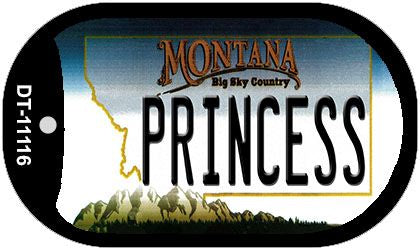Princess Montana Novelty Metal Dog Tag Necklace DT-11116