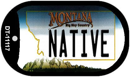 Native Montana Novelty Metal Dog Tag Necklace DT-11117