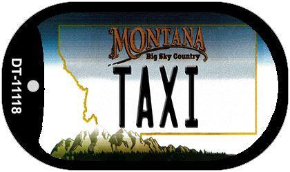 Taxi Montana Novelty Metal Dog Tag Necklace DT-11118