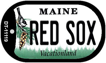 Maine Red Sox Novelty Metal Dog Tag Necklace DT-11119