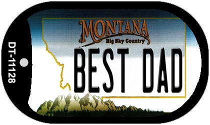 Best Dad Montana Novelty Metal Dog Tag Necklace DT-11128