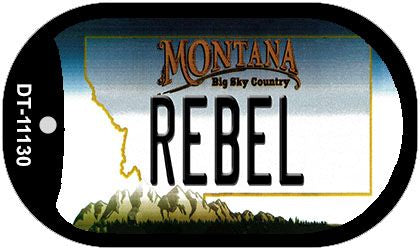 Rebel Montana Novelty Metal Dog Tag Necklace DT-11130
