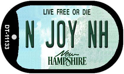 N Joy NH New Hampshire Novelty Metal Dog Tag Necklace DT-11133