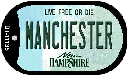 Manchester New Hampshire Novelty Metal Dog Tag Necklace DT-11135