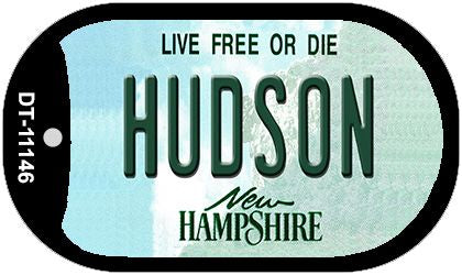 Hudson New Hampshire Novelty Metal Dog Tag Necklace DT-11146