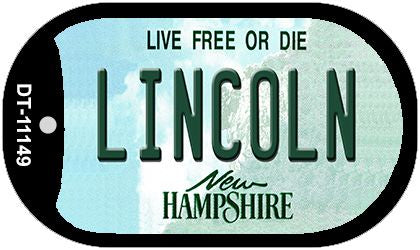 Lincoln New Hampshire Novelty Metal Dog Tag Necklace DT-11149