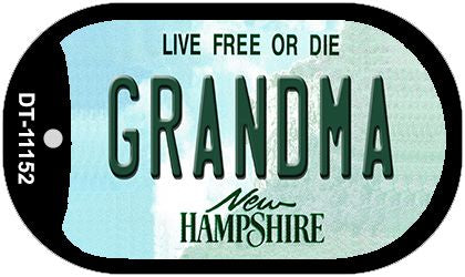 Grandma New Hampshire Novelty Metal Dog Tag Necklace DT-11152