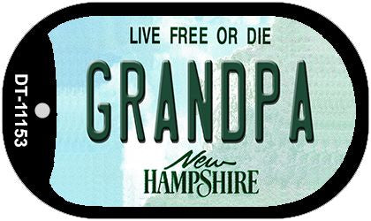 Grandpa New Hampshire Novelty Metal Dog Tag Necklace DT-11153