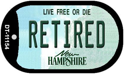 Retired New Hampshire Novelty Metal Dog Tag Necklace DT-11154