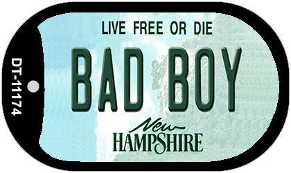 Bad Boy New Hampshire Novelty Metal Dog Tag Necklace DT-11174