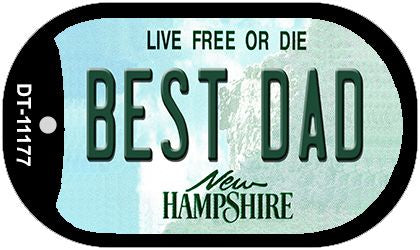 Best Dad New Hampshire Novelty Metal Dog Tag Necklace DT-11177