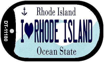 I Love Rhode Island Novelty Metal Dog Tag Necklace DT-11180