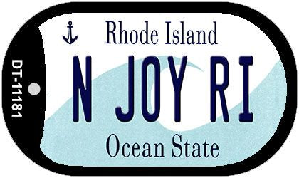 N Joy RI Rhode Island Novelty Metal Dog Tag Necklace DT-11181