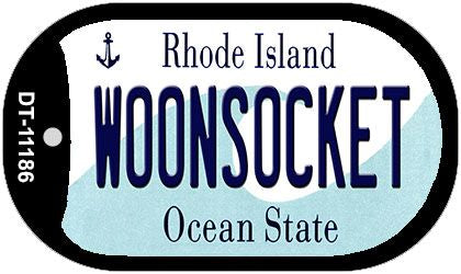 Woonsocket Rhode Island Novelty Metal Dog Tag Necklace DT-11186