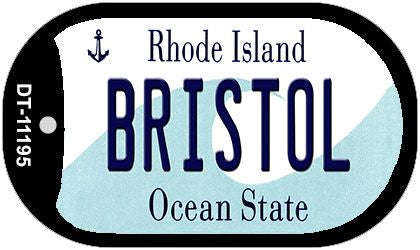 Bristol Rhode Island Novelty Metal Dog Tag Necklace DT-11195