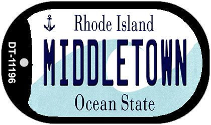 Middletown Rhode Island Novelty Metal Dog Tag Necklace DT-11196