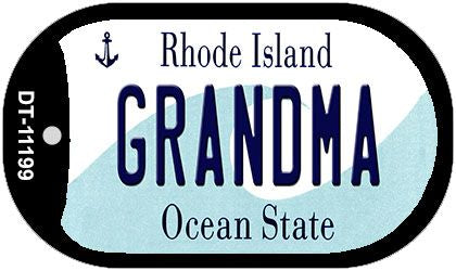 Grandma Rhode Island Novelty Metal Dog Tag Necklace DT-11199