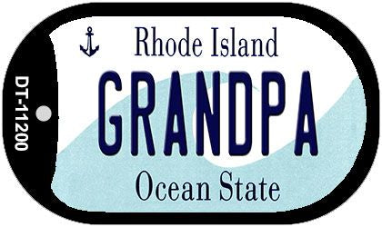 Grandpa Rhode Island Novelty Metal Dog Tag Necklace DT-11200