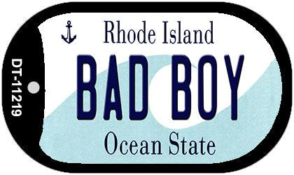 Bad Boy Rhode Island Novelty Metal Dog Tag Necklace DT-11219