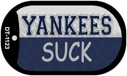 Yankees Suck Novelty Metal Dog Tag Necklace DT-1123