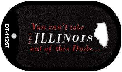 Illinois Dude Novelty Metal Dog Tag Necklace DT-11267