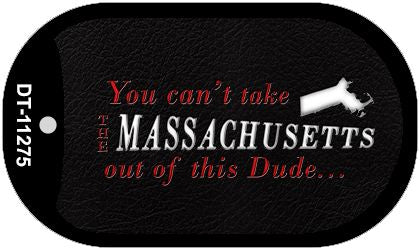 Massachusetts Dude Novelty Metal Dog Tag Necklace DT-11275