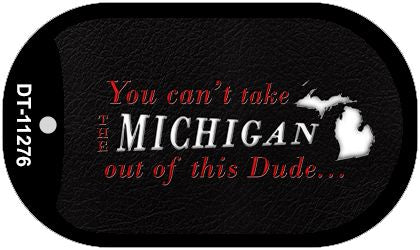 Michigan Dude Novelty Metal Dog Tag Necklace DT-11276