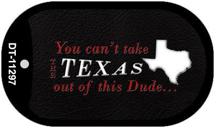 Texas Dude Novelty Metal Dog Tag Necklace DT-11297