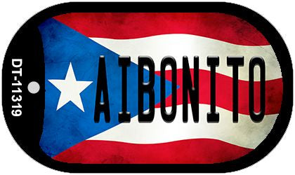 Aibonito Puerto Rico State Flag Novelty Metal Dog Tag Necklace DT-11319