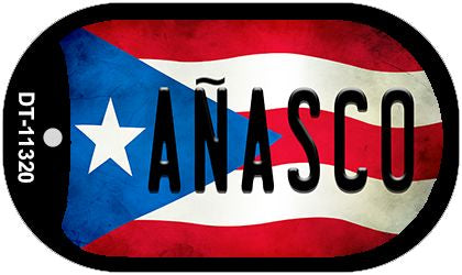 Anasco Puerto Rico State Flag Novelty Metal Dog Tag Necklace DT-11320