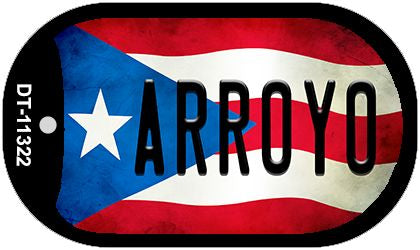 Arroyo Puerto Rico State Flag Novelty Metal Dog Tag Necklace DT-11322