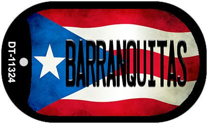 Barranquitas Puerto Rico State Flag Novelty Metal Dog Tag Necklace DT-11324