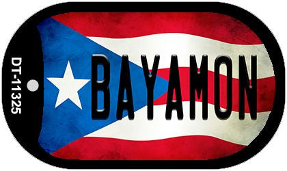 Bayamon Puerto Rico State Flag Novelty Metal Dog Tag Necklace DT-11325