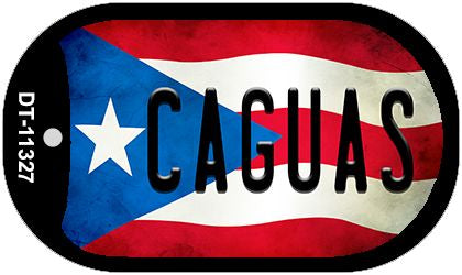 Caguas Puerto Rico State Flag Novelty Metal Dog Tag Necklace DT-11327