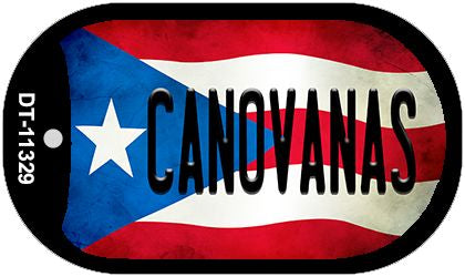 Canovanas Puerto Rico State Flag Novelty Metal Dog Tag Necklace DT-11329