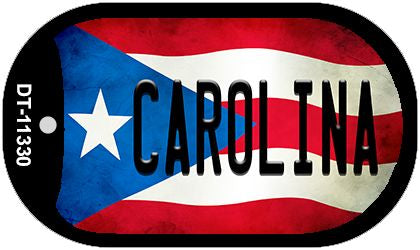 Carolina Puerto Rico State Flag Novelty Metal Dog Tag Necklace DT-11330
