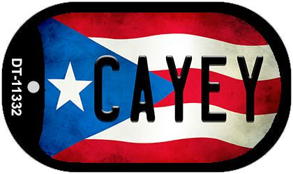 Cayey Puerto Rico State Flag Novelty Metal Dog Tag Necklace DT-11332