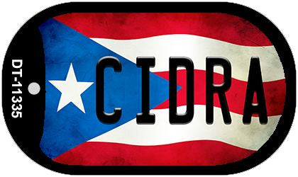 Cidra Puerto Rico State Flag Novelty Metal Dog Tag Necklace DT-11335