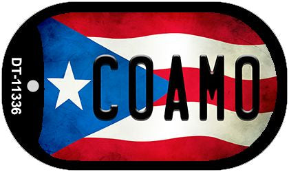 Coamo Puerto Rico State Flag Novelty Metal Dog Tag Necklace DT-11336