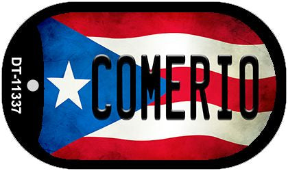 Comerio Puerto Rico State Flag Novelty Metal Dog Tag Necklace DT-11337